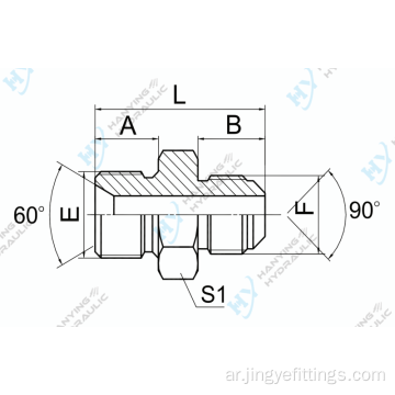 BSP Male 60 SEAT/SAE ذكر 90 مخروط